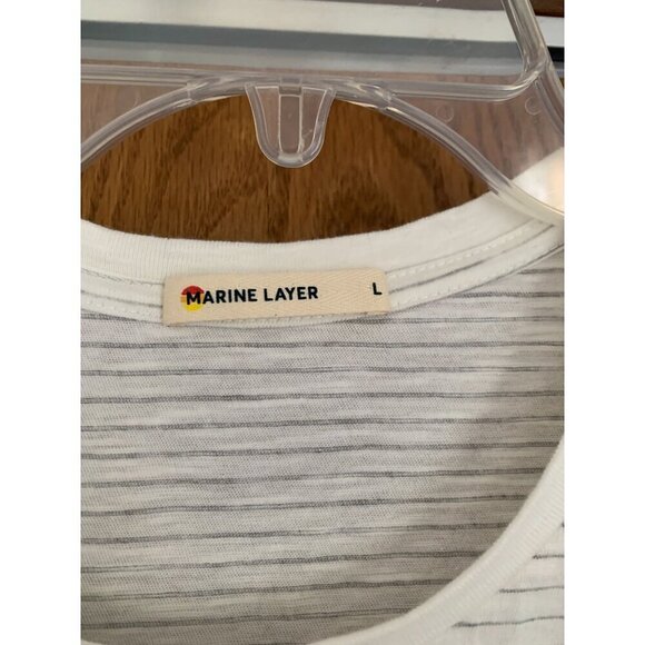 Marine Layer Stripe pocket tee L - Picture 2 of 4